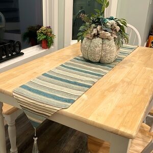 Topfinel Striped Table Runner Cloth with Tassels NEW
